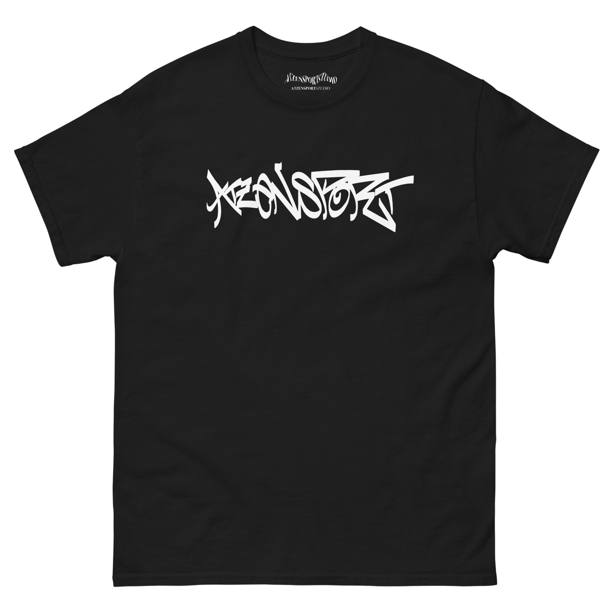 Helfri T-Shirt in Schwarz mit ATZENSPORT-Tag auf der Brust