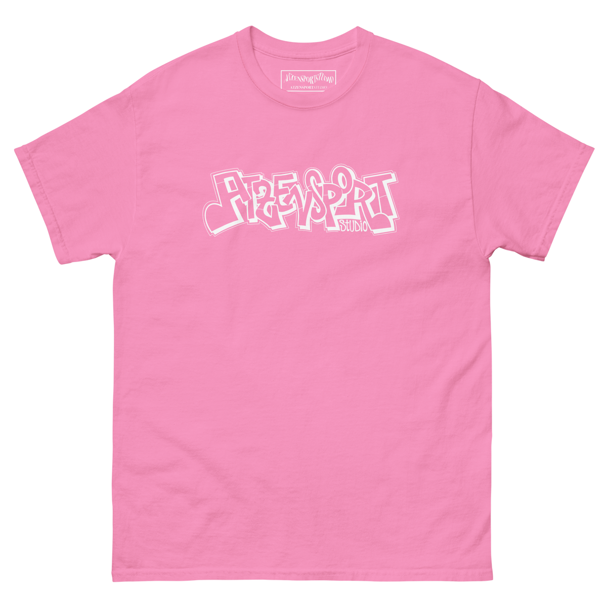 Pröfke T-Shirt in Rosa mit Graffiti-Frontprint
