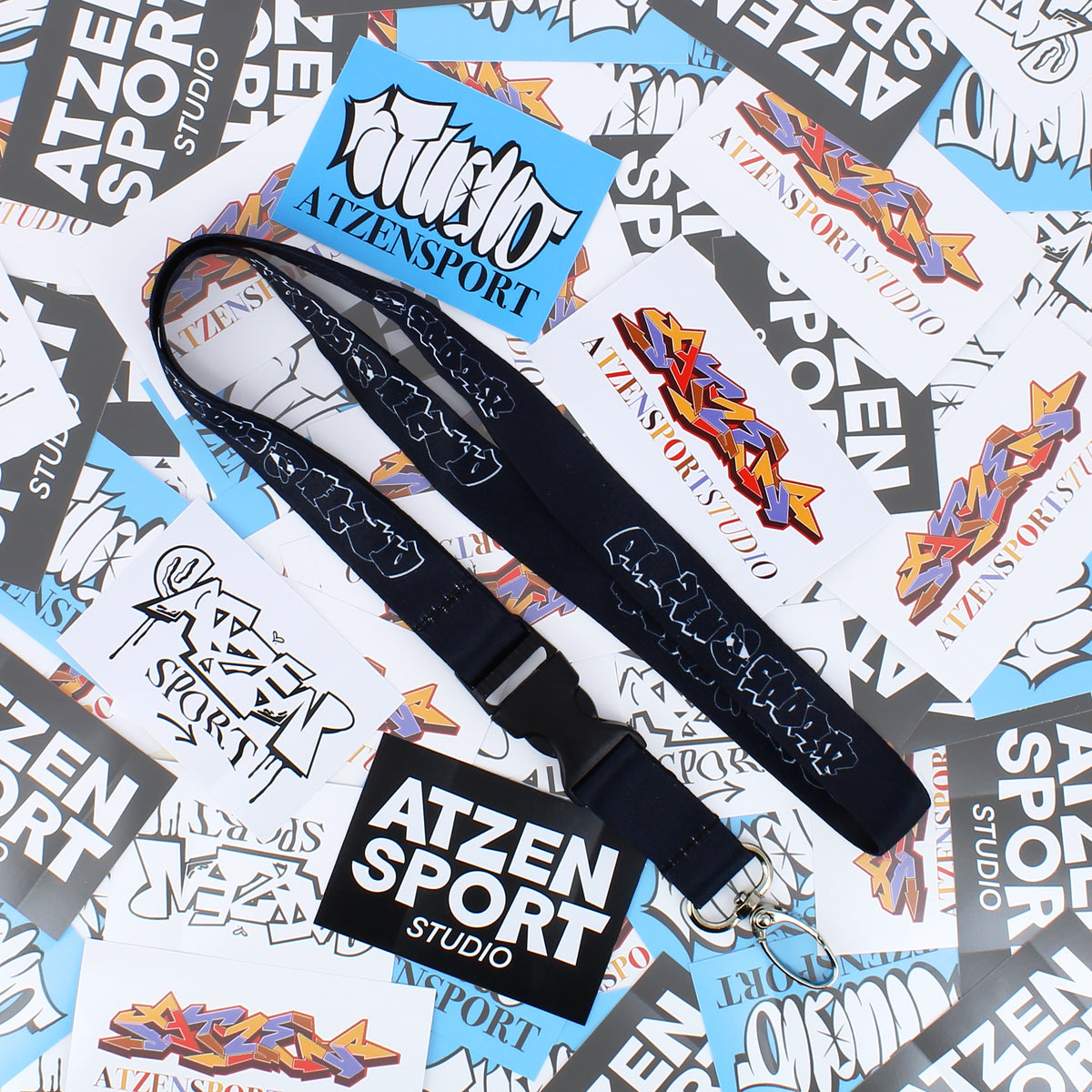 ATZENSPORT Sticker Paket mit mindestens 80 Stickern und Schlüsselband