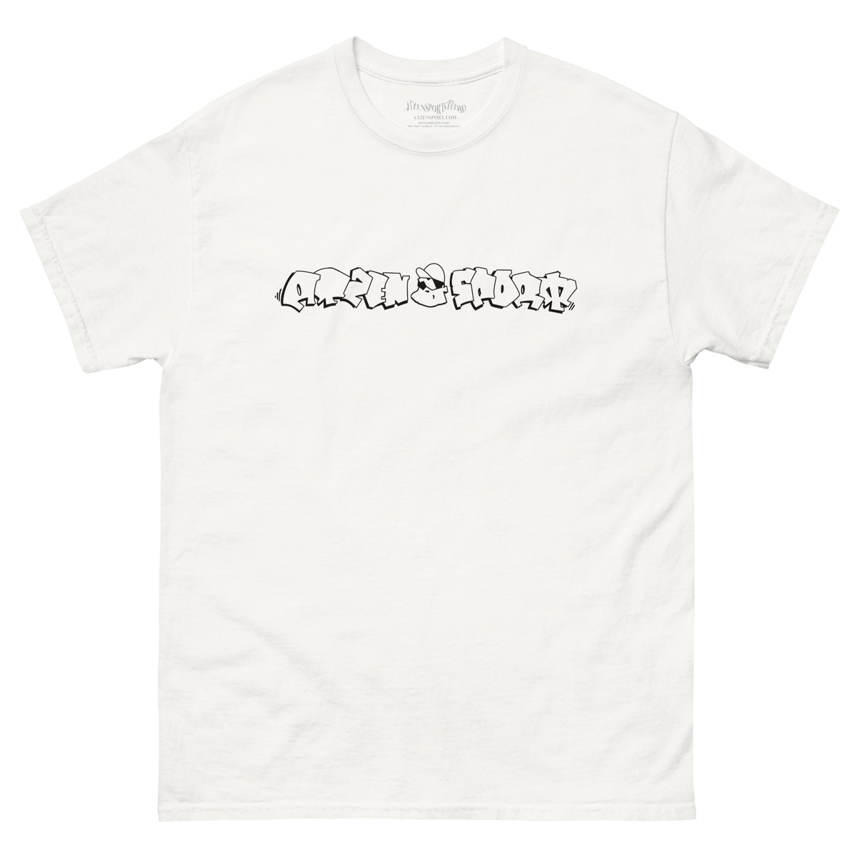 Silas T-Shirt in Weiß mit Graffiti-Schriftzug